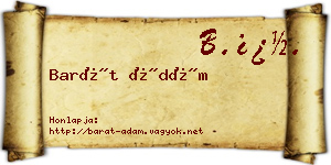 Barát Ádám névjegykártya