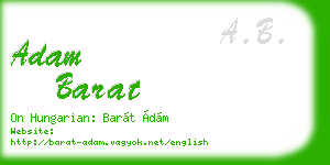 adam barat business card